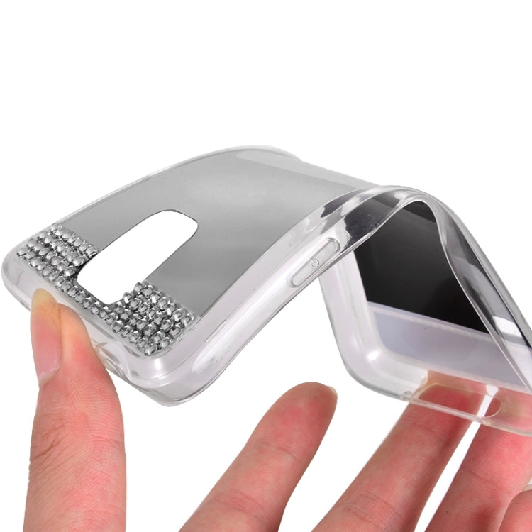 Diamond Encrusted Mirror TPU Protective Case for Galaxy S5 / G900(Grey)