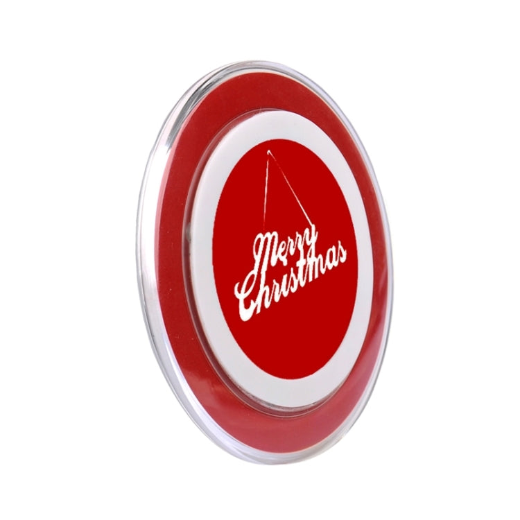 Itian S6 Qi Standard Christmas Pad Type Wireless Charger Transmitter Charging Plate  for iPhone 8 / 8 Plus / X &  Galaxy S8 & S8 + / LG G6 / Huawei P10 & P10 Plus / OnePlus 5 / Xiaomi Mi6 & Max 2 /and other Smartphones(Red)