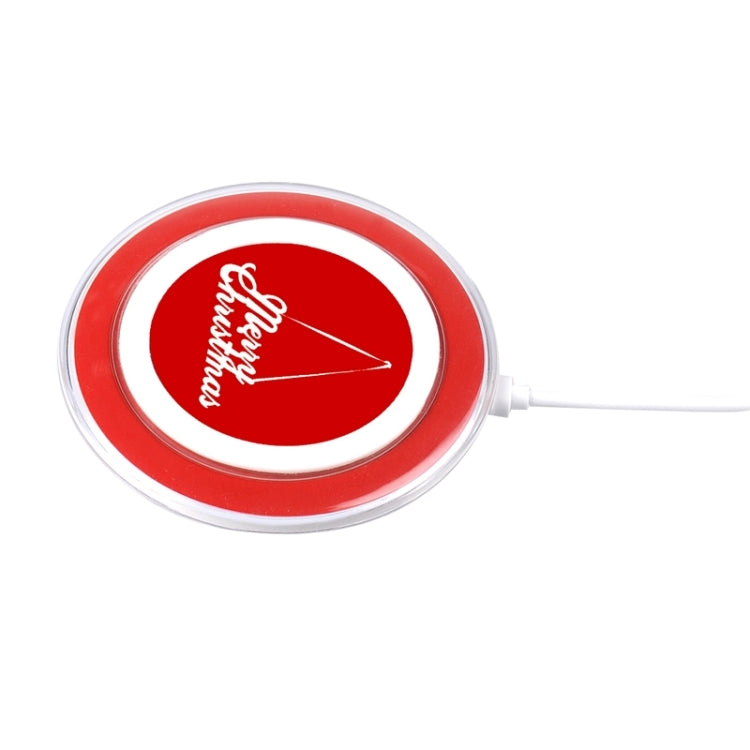 Itian S6 Qi Standard Christmas Pad Type Wireless Charger Transmitter Charging Plate  for iPhone 8 / 8 Plus / X &  Galaxy S8 & S8 + / LG G6 / Huawei P10 & P10 Plus / OnePlus 5 / Xiaomi Mi6 & Max 2 /and other Smartphones(Red)