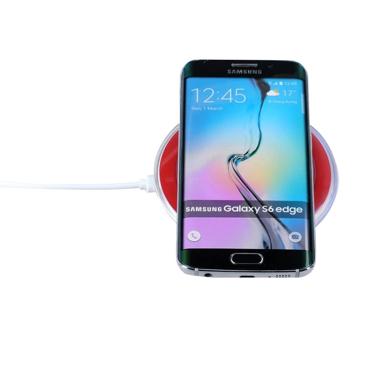 Itian S6 Qi Standard Christmas Pad Type Wireless Charger Transmitter Charging Plate  for iPhone 8 / 8 Plus / X &  Galaxy S8 & S8 + / LG G6 / Huawei P10 & P10 Plus / OnePlus 5 / Xiaomi Mi6 & Max 2 /and other Smartphones(Red)