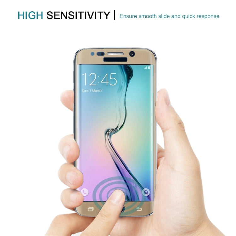 0.3mm 9H Surface Hardness 3D Curved Surface Full Screen Cover Explosion-proof Tempered Glass Film for Galaxy S6 edge