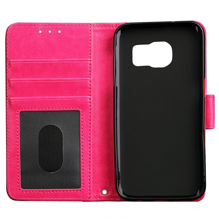 For Galaxy S7 / G930 Crazy Horse Texture Horizontal Flip Leather Case