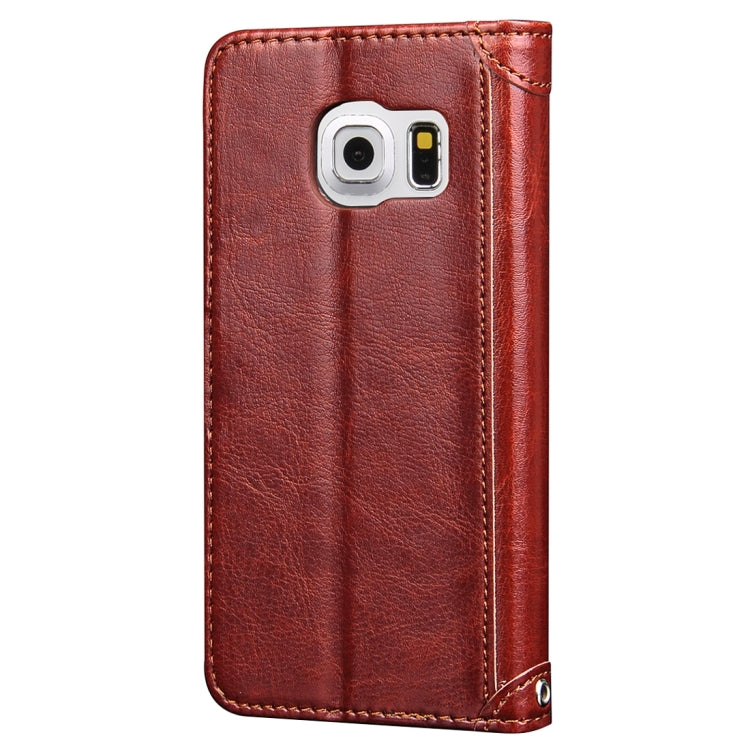 For Galaxy S7 / G930 Crazy Horse Texture Horizontal Flip Leather Case