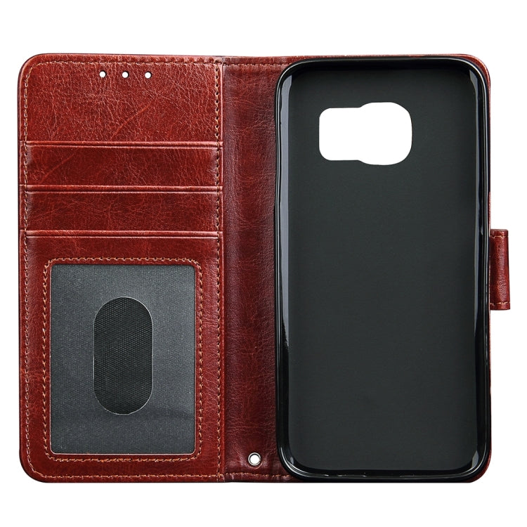 For Galaxy S7 / G930 Crazy Horse Texture Horizontal Flip Leather Case