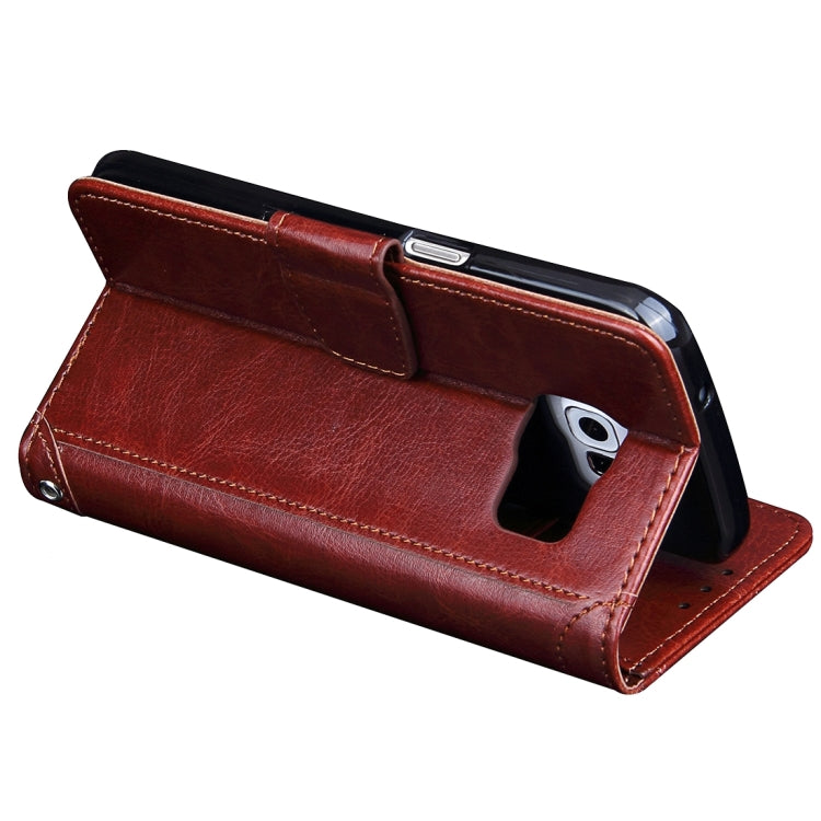 For Galaxy S7 / G930 Crazy Horse Texture Horizontal Flip Leather Case