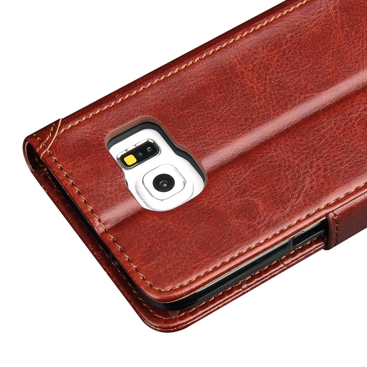 For Galaxy S7 / G930 Crazy Horse Texture Horizontal Flip Leather Case