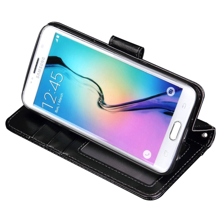 For Galaxy S7 Edge / G935 Crazy Horse Texture Horizontal Flip Leather Case with Holder & Card Slots & Wallet & Photo Frame