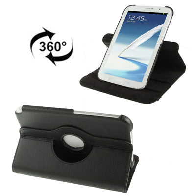 360 Degree Rotatable Litchi Texture Leather Case with Holder for Galaxy Note 8.0 / N5100