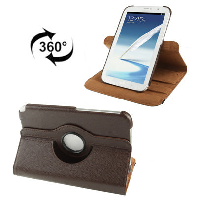 360 Degree Rotatable Litchi Texture Leather Case with Holder for Galaxy Note 8.0 / N5100