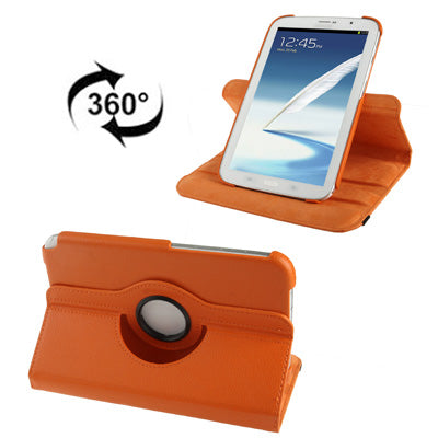 360 Degree Rotatable Litchi Texture Leather Case with Holder for Galaxy Note 8.0 / N5100