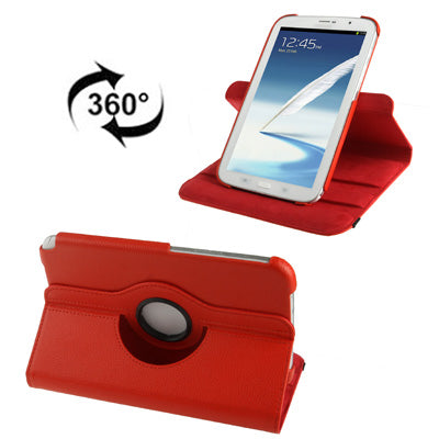 360 Degree Rotatable Litchi Texture Leather Case with Holder for Galaxy Note 8.0 / N5100