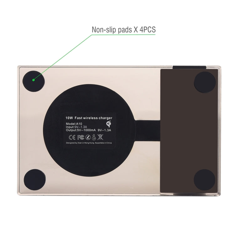 Itian A10-10W Rectangle Qi Standard Wireless Charger  for iPhone 8 / 8 Plus / X &  Galaxy S7 Edge / S7 / S6 / S6 edge / S6 edge + / Note 5,