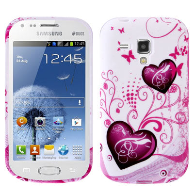Heart Pattern TPU Protection Case for Galaxy Trend Duos / S7562