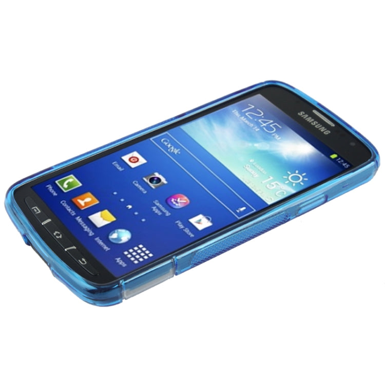 Translucent TPU + Plastic Case with Holder for Galaxy S IV Active / i9295