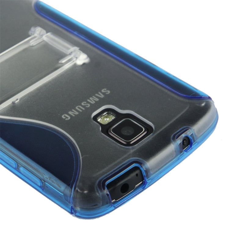 Translucent TPU + Plastic Case with Holder for Galaxy S IV Active / i9295