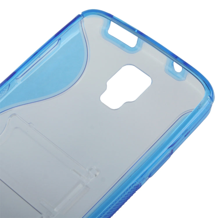 Translucent TPU + Plastic Case with Holder for Galaxy S IV Active / i9295