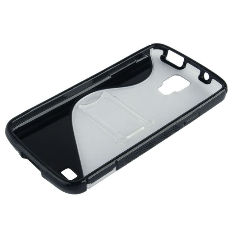 Translucent TPU + Plastic Case with Holder for Galaxy S IV Active / i9295