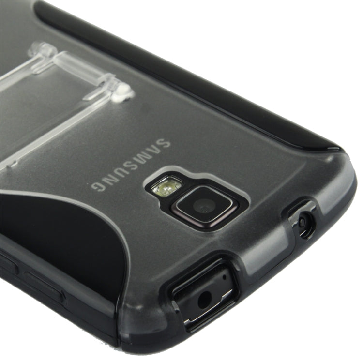 Translucent TPU + Plastic Case with Holder for Galaxy S IV Active / i9295