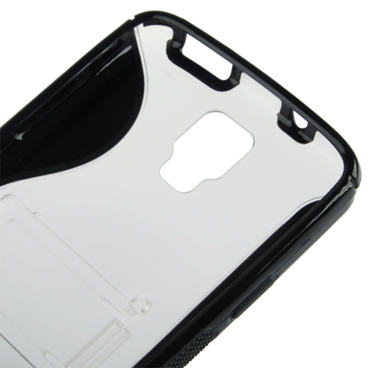 Translucent TPU + Plastic Case with Holder for Galaxy S IV Active / i9295