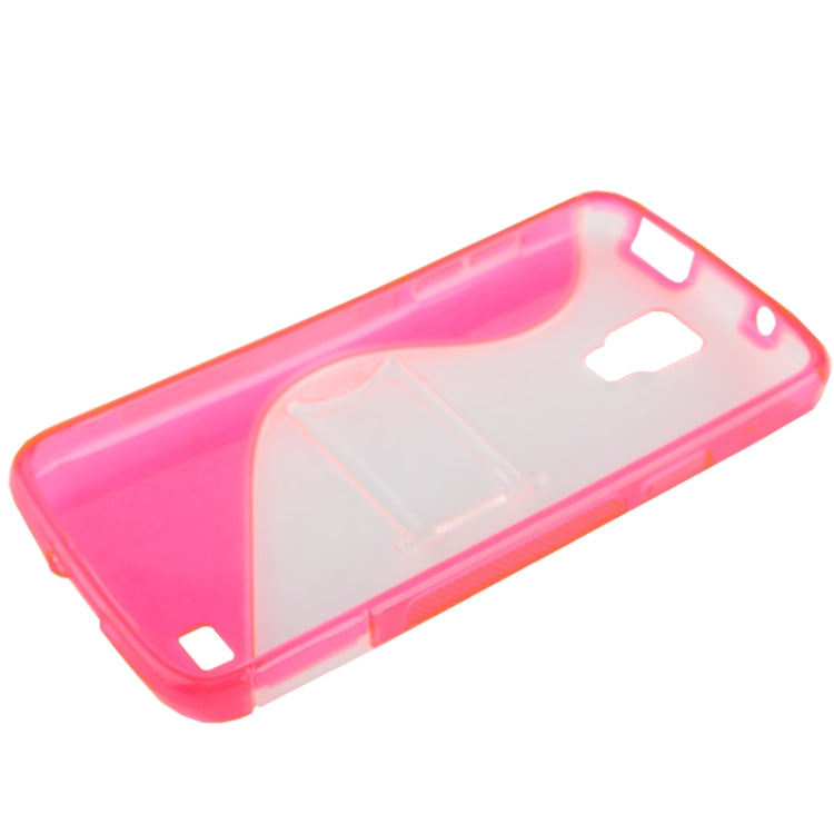 Translucent TPU + Plastic Case with Holder for Galaxy S IV Active / i9295