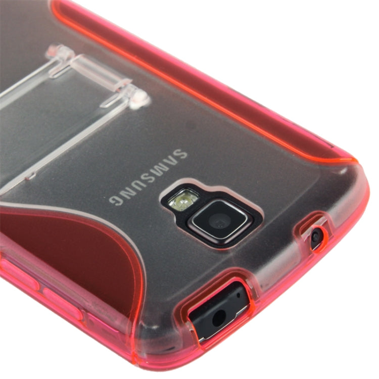 Translucent TPU + Plastic Case with Holder for Galaxy S IV Active / i9295