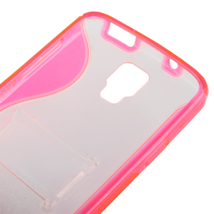 Translucent TPU + Plastic Case with Holder for Galaxy S IV Active / i9295