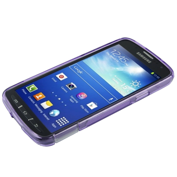 Translucent TPU + Plastic Case with Holder for Galaxy S IV Active / i9295