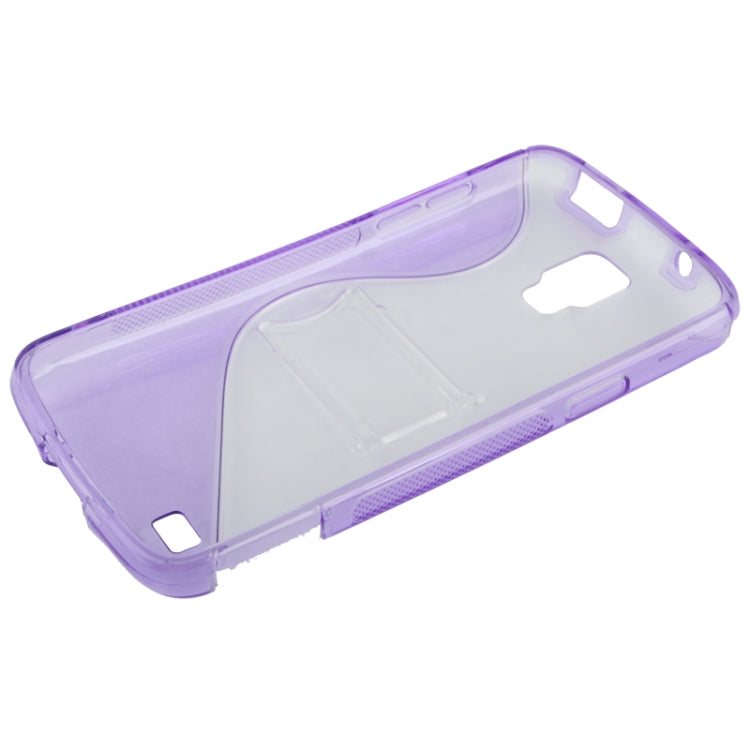Translucent TPU + Plastic Case with Holder for Galaxy S IV Active / i9295