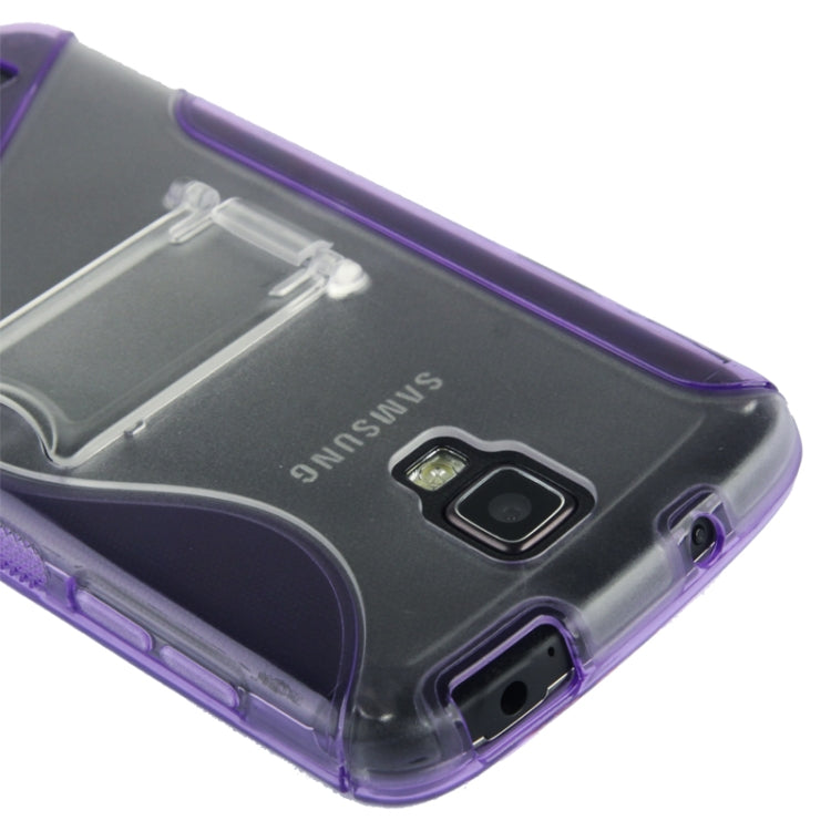 Translucent TPU + Plastic Case with Holder for Galaxy S IV Active / i9295