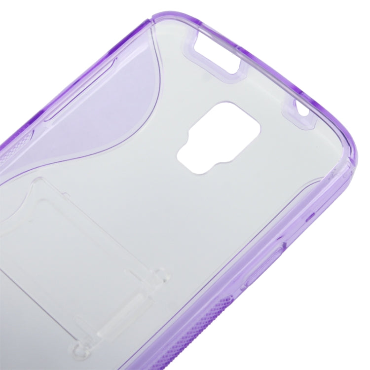 Translucent TPU + Plastic Case with Holder for Galaxy S IV Active / i9295