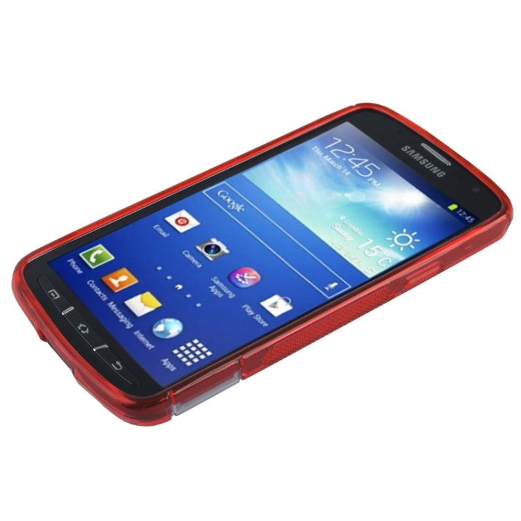 Translucent TPU + Plastic Case with Holder for Galaxy S IV Active / i9295