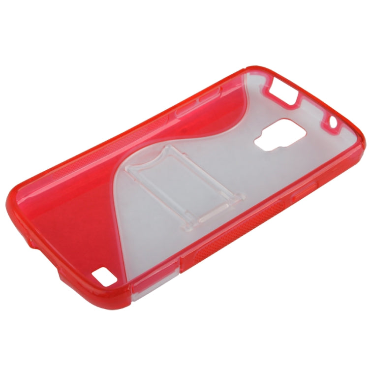 Translucent TPU + Plastic Case with Holder for Galaxy S IV Active / i9295