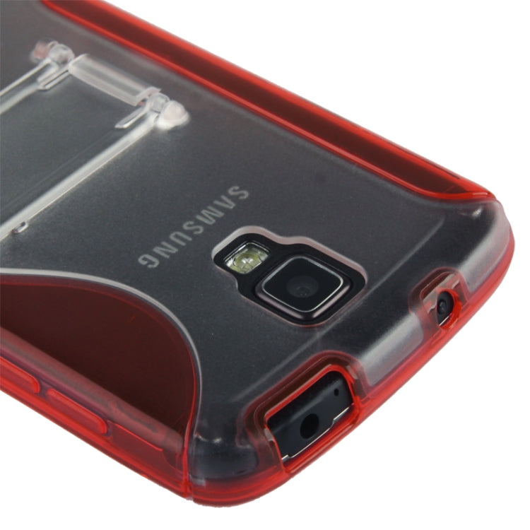 Translucent TPU + Plastic Case with Holder for Galaxy S IV Active / i9295