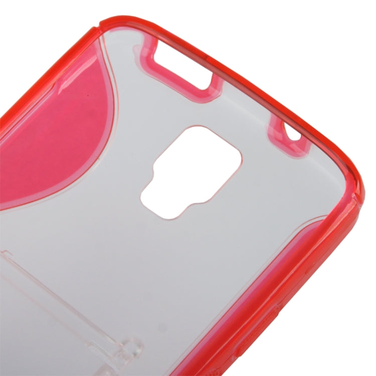 Translucent TPU + Plastic Case with Holder for Galaxy S IV Active / i9295
