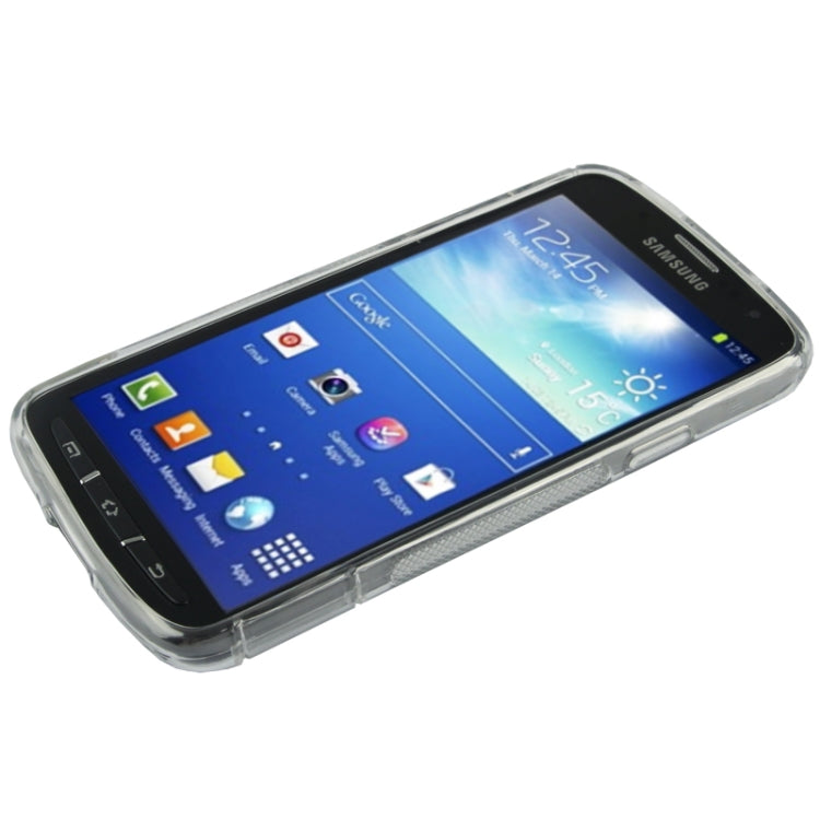 Translucent TPU + Plastic Case with Holder for Galaxy S IV Active / i9295