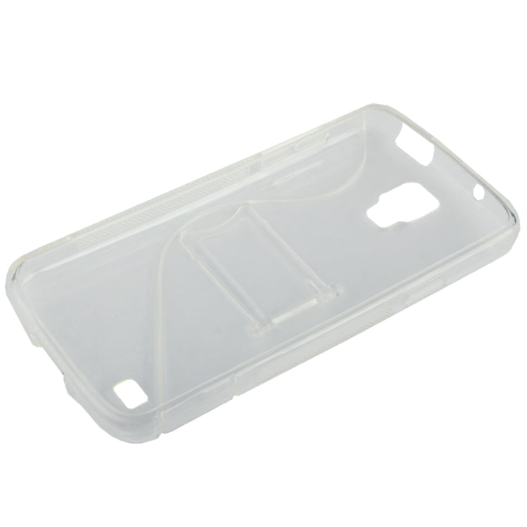 Translucent TPU + Plastic Case with Holder for Galaxy S IV Active / i9295