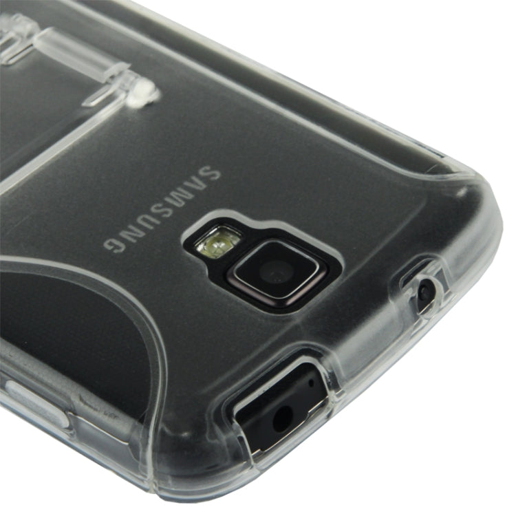 Translucent TPU + Plastic Case with Holder for Galaxy S IV Active / i9295