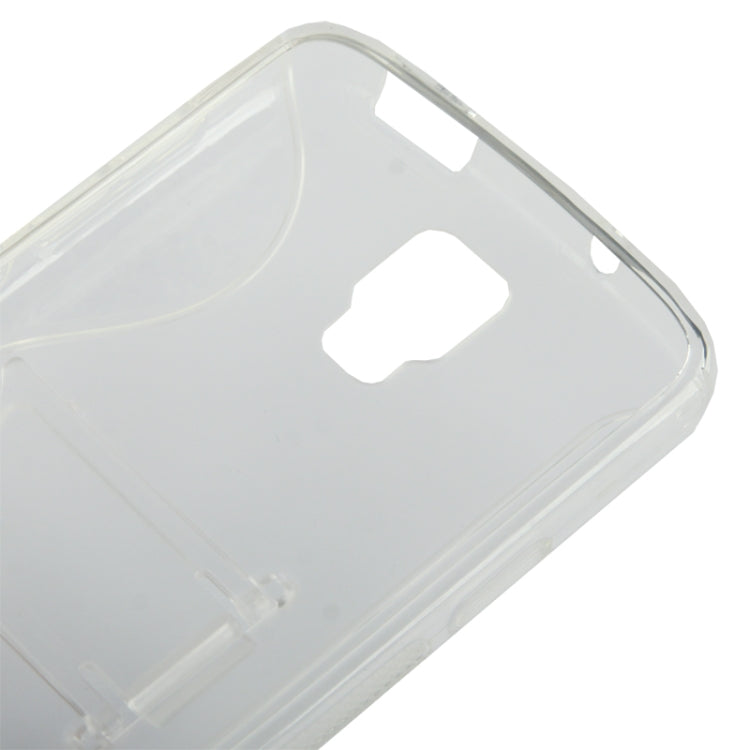 Translucent TPU + Plastic Case with Holder for Galaxy S IV Active / i9295