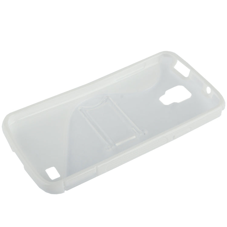 Translucent TPU + Plastic Case with Holder for Galaxy S IV Active / i9295