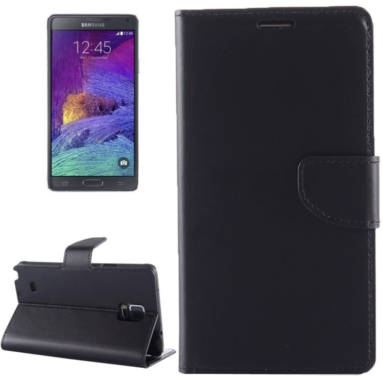 Split Leather Case with Holder & Card Slots for Galaxy Note 4 / N910