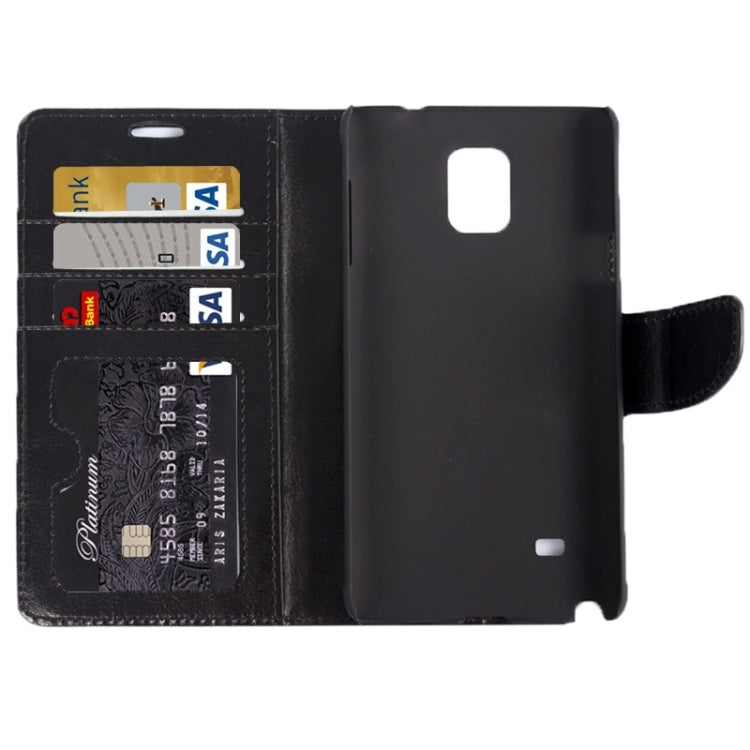 Split Leather Case with Holder & Card Slots for Galaxy Note 4 / N910