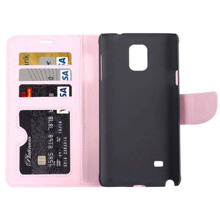 Split Leather Case with Holder & Card Slots for Galaxy Note 4 / N910