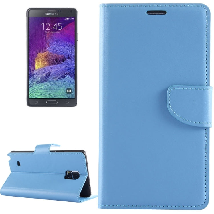 Split Leather Case with Holder & Card Slots for Galaxy Note 4 / N910