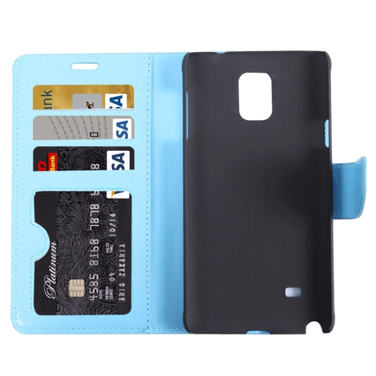 Split Leather Case with Holder & Card Slots for Galaxy Note 4 / N910