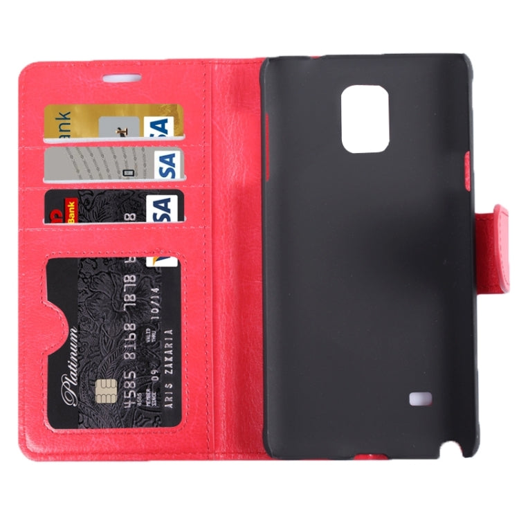 Split Leather Case with Holder & Card Slots for Galaxy Note 4 / N910