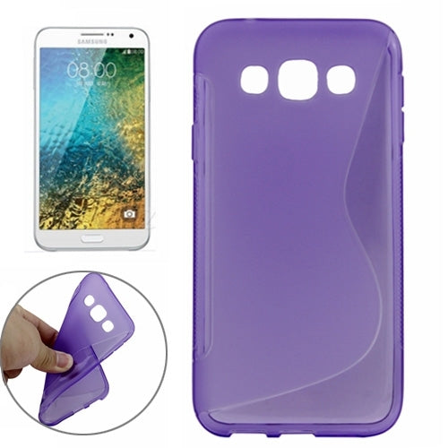 S Line Anti-slip Frosted TPU Protective Case for Galaxy E5 / E500F