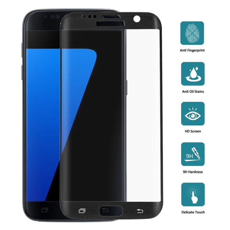 For Galaxy S7 Edge / G935 0.26mm 9H Surface Hardness 3D Explosion-proof Colorized Silk-screen Tempered Glass Full Screen Film