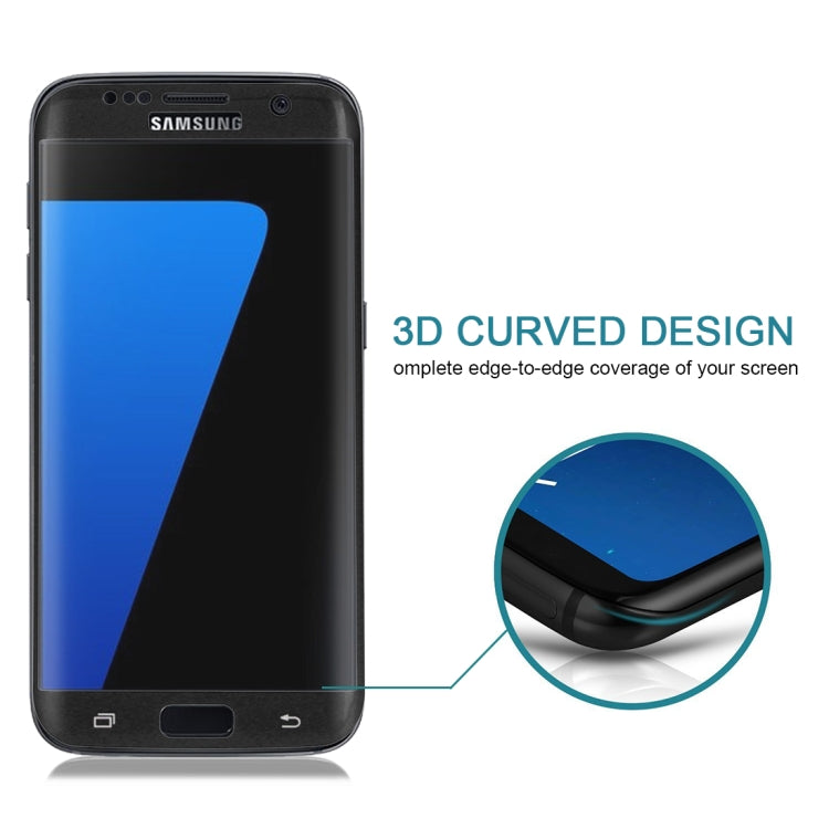 For Galaxy S7 Edge / G935 0.26mm 9H Surface Hardness 3D Explosion-proof Colorized Silk-screen Tempered Glass Full Screen Film