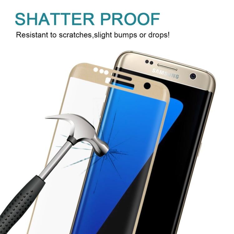 For Galaxy S7 Edge / G935 0.26mm 9H Surface Hardness 3D Explosion-proof Colorized Silk-screen Tempered Glass Full Screen Film