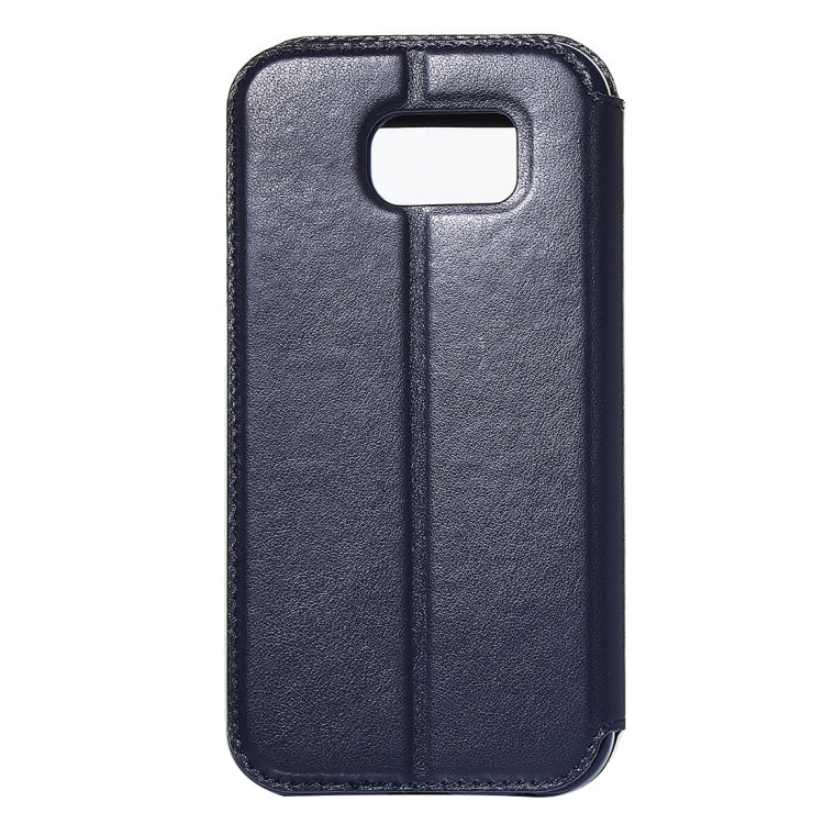 For Galaxy S7 / G930 Roar Sand Texture Horizontal Flip Leather Case with Call Display ID & Holder & Card Slots